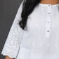 Ruhani - Set - Pure cotton with schiffli embroidery - White - dupatta optional