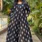 AFREEN - JUMPSUIT - Black Ikkat cotton