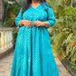 Muskaan - Anarkali SET - BLUE - Cotton Boota - Chiffon dupatta optional