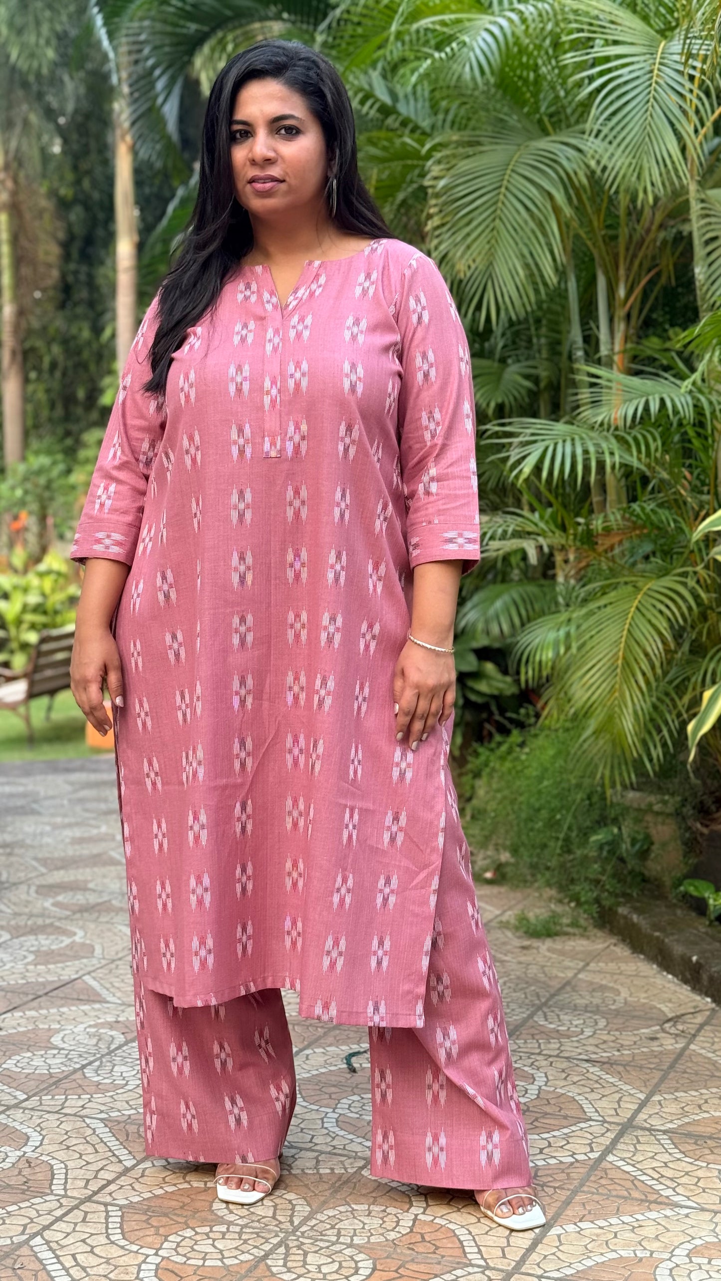 FIZA - Kurta - Onion Pink - Cotton Dobby Weave