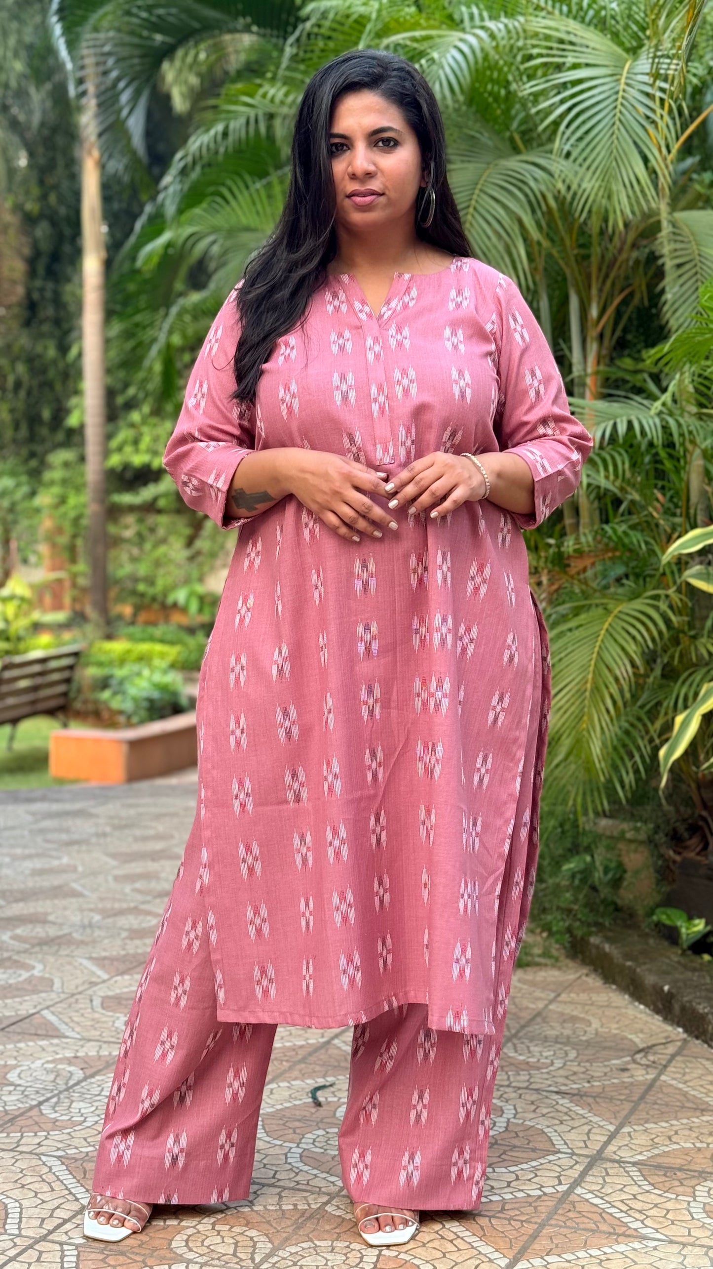 FIZA - Kurta - Onion Pink - Cotton Dobby Weave