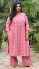FIZA - Kurta & Pant set - Onion Pink - Cotton Dobby Weave