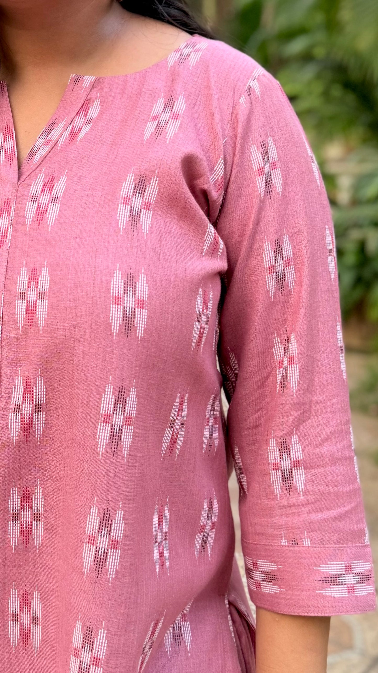 FIZA - Kurta - Onion Pink - Cotton Dobby Weave