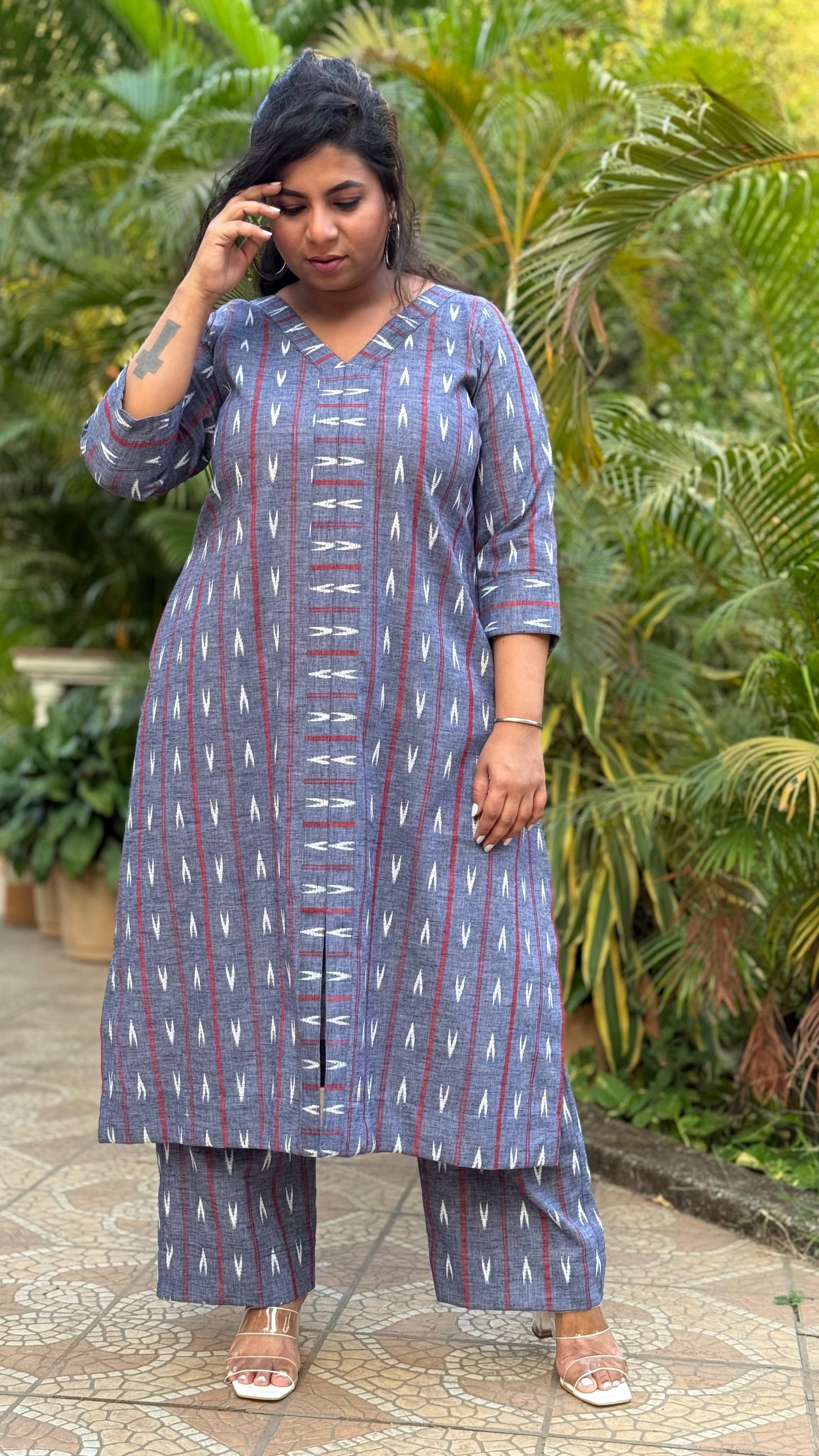 GEET - Co Ord Set - Handloom Cotton - BLUE