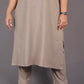 INAYA - Buy Kurta or Full Set - Soft Cotton - Mud Grey