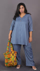 AMARA cords - Soft Cotton - Bluish Grey