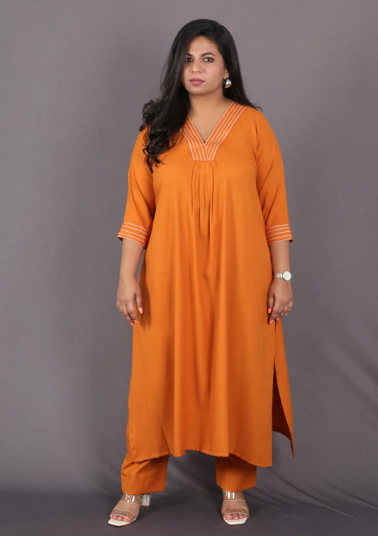 SUHANI - Full Set - soft cotton - Tangarine orange