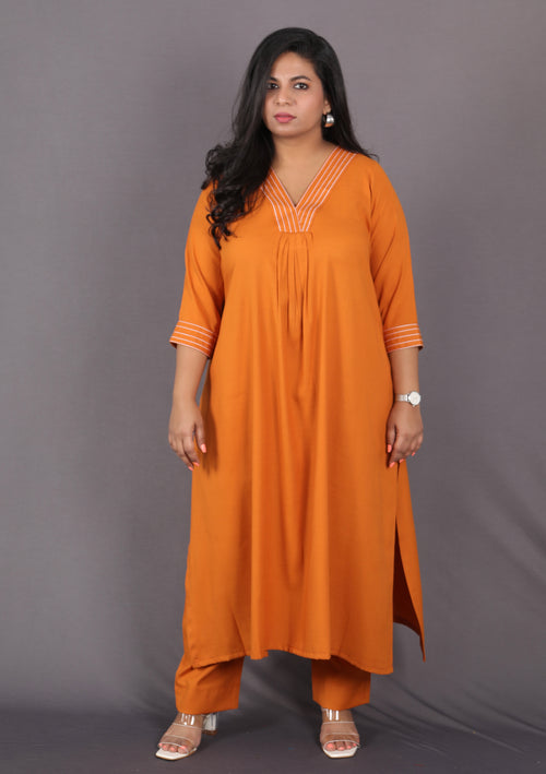 SUHANI - Full Set - soft cotton - Tangarine orange