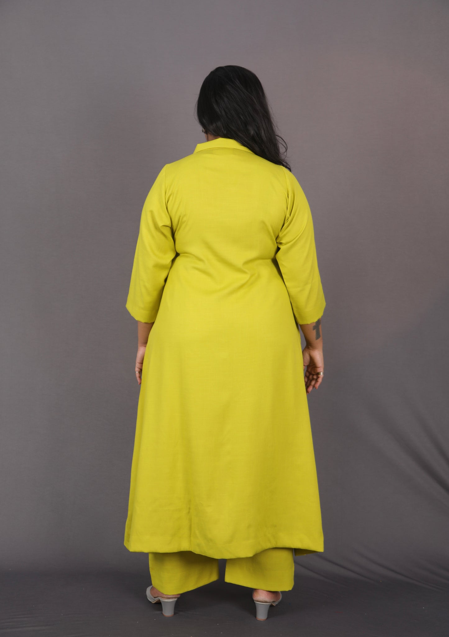 KASHISH - Buy shirt dress or Full Set 2pc - Soft Cotton - LIME GREEN
