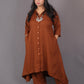 KASHISH - Buy shirt dress or Full Set 2pc - Soft Cotton - BROWN
