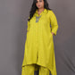 KASHISH - Buy shirt dress or Full Set 2pc - Soft Cotton - LIME GREEN