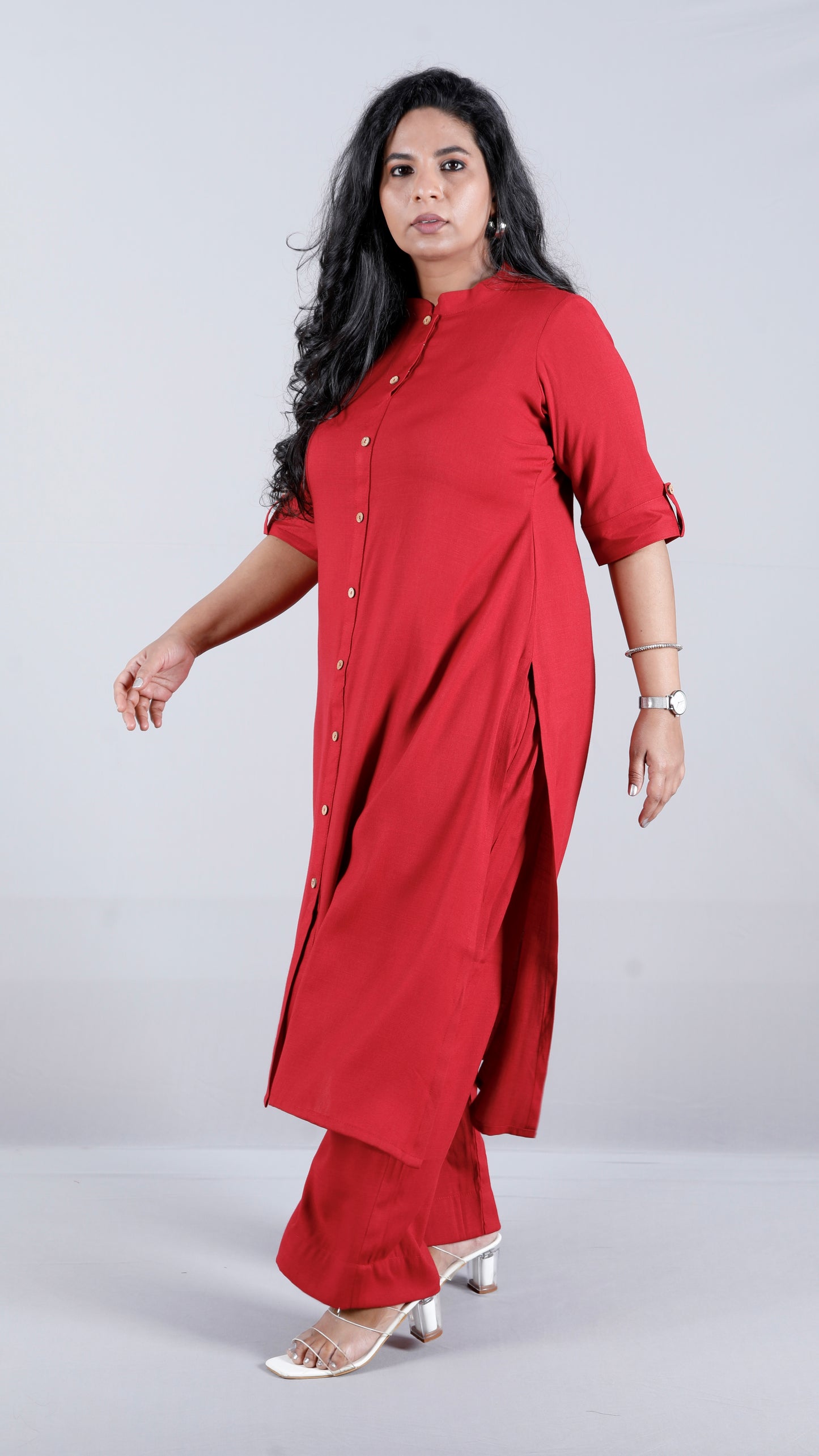 Brinda - 2 pc set - Soft Cotton - MAROON