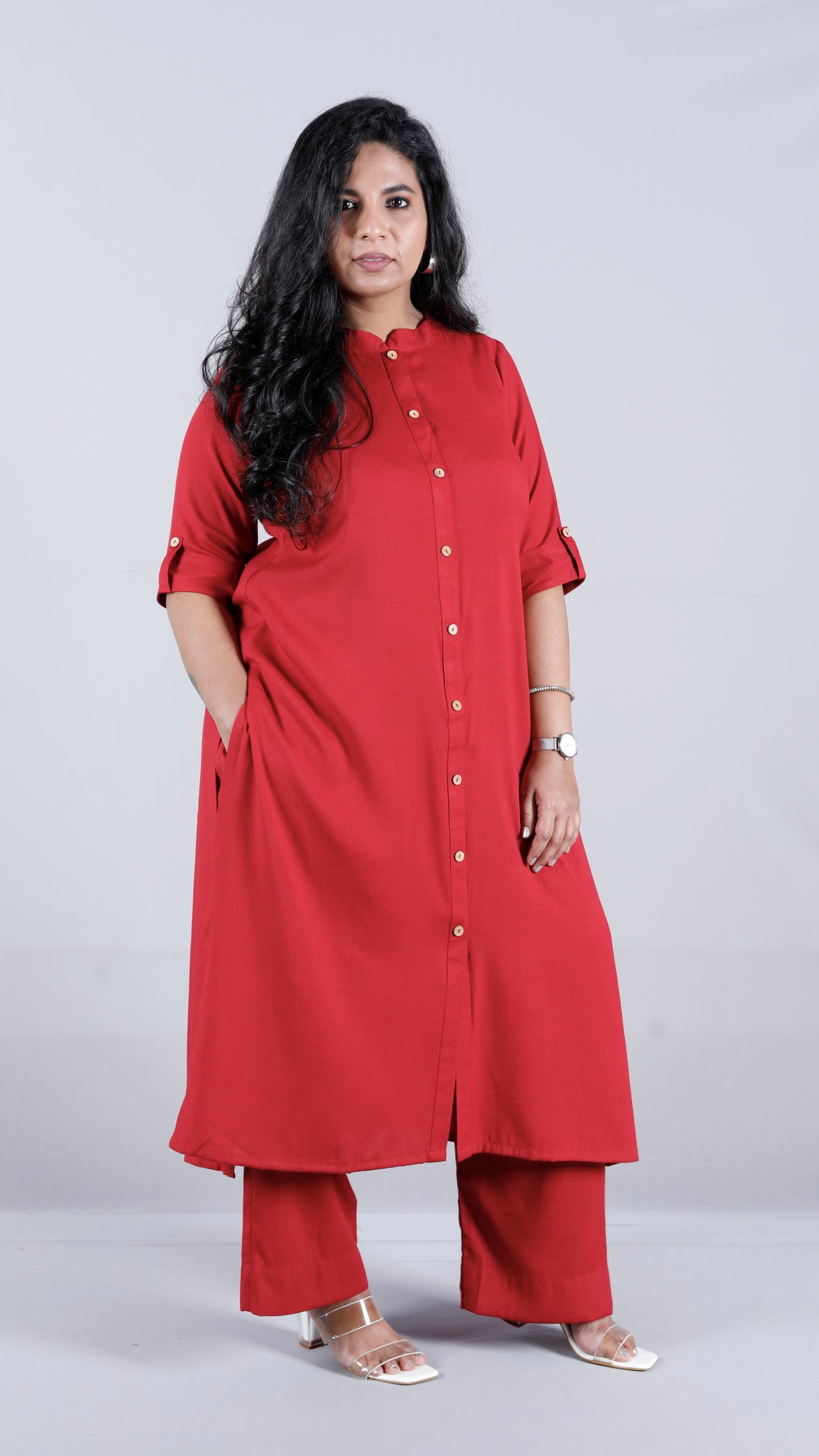 Brinda - 2 pc set - Soft Cotton - MAROON