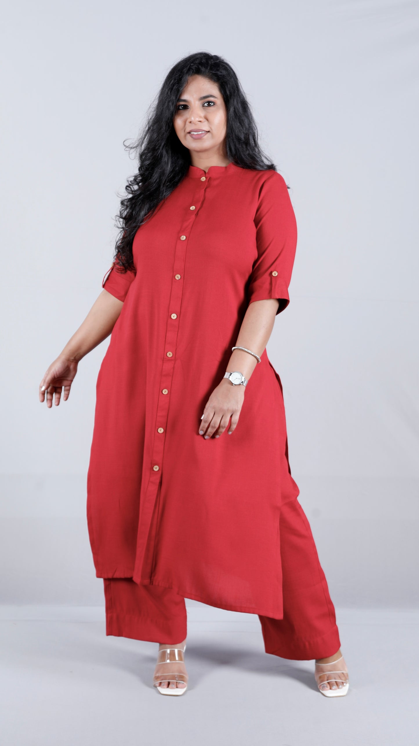 Brinda - 2 pc set - Soft Cotton - MAROON