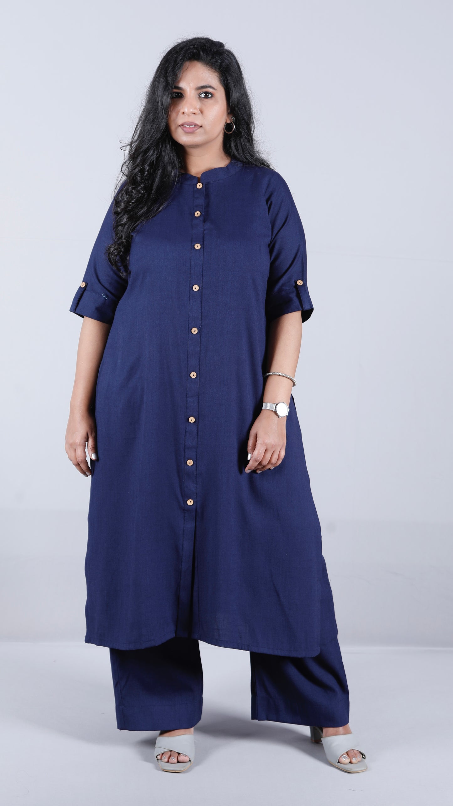 Brinda - 2 pc set - Soft Cotton - NAVY