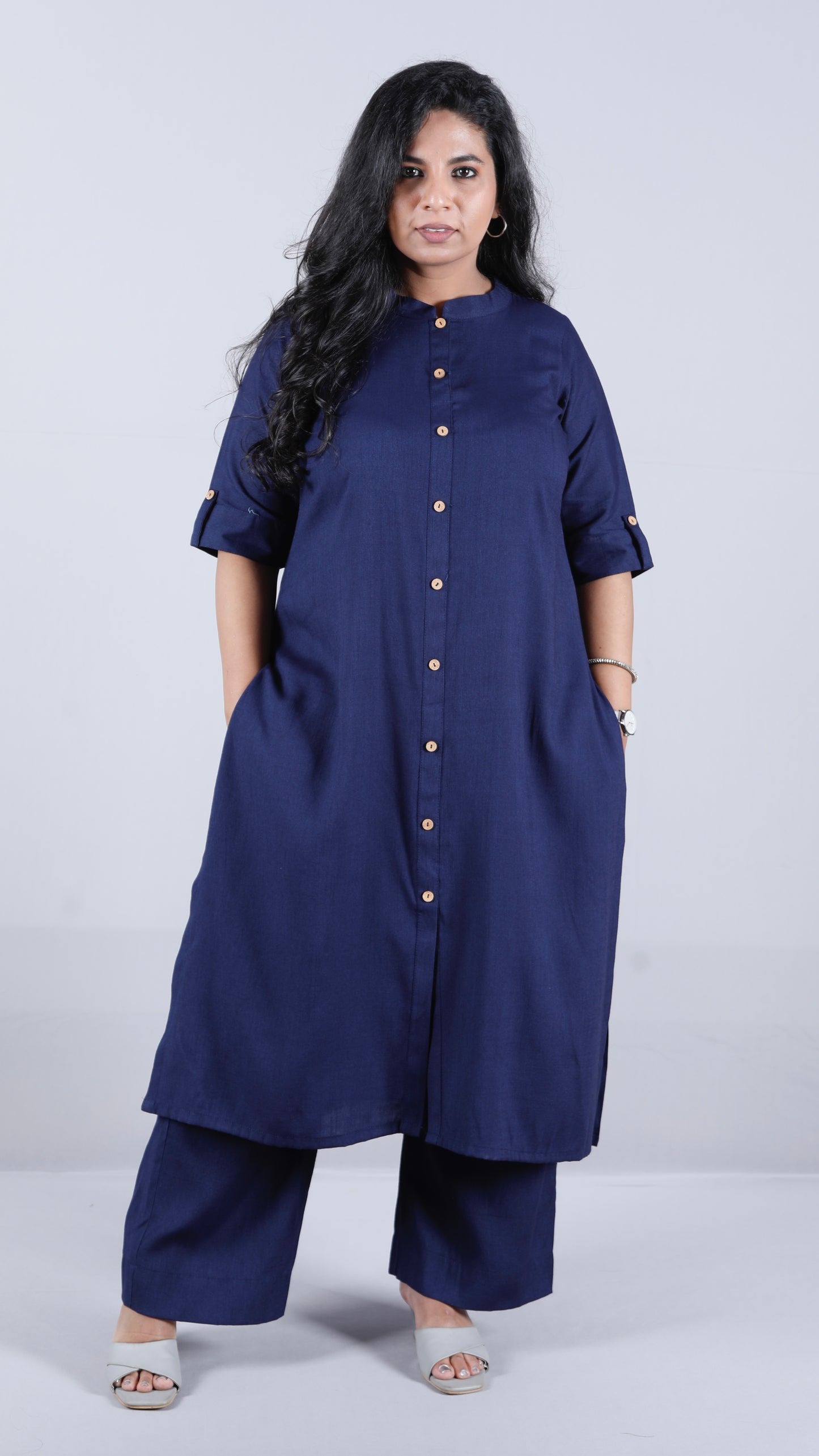 Brinda - 2 pc set - Soft Cotton - NAVY