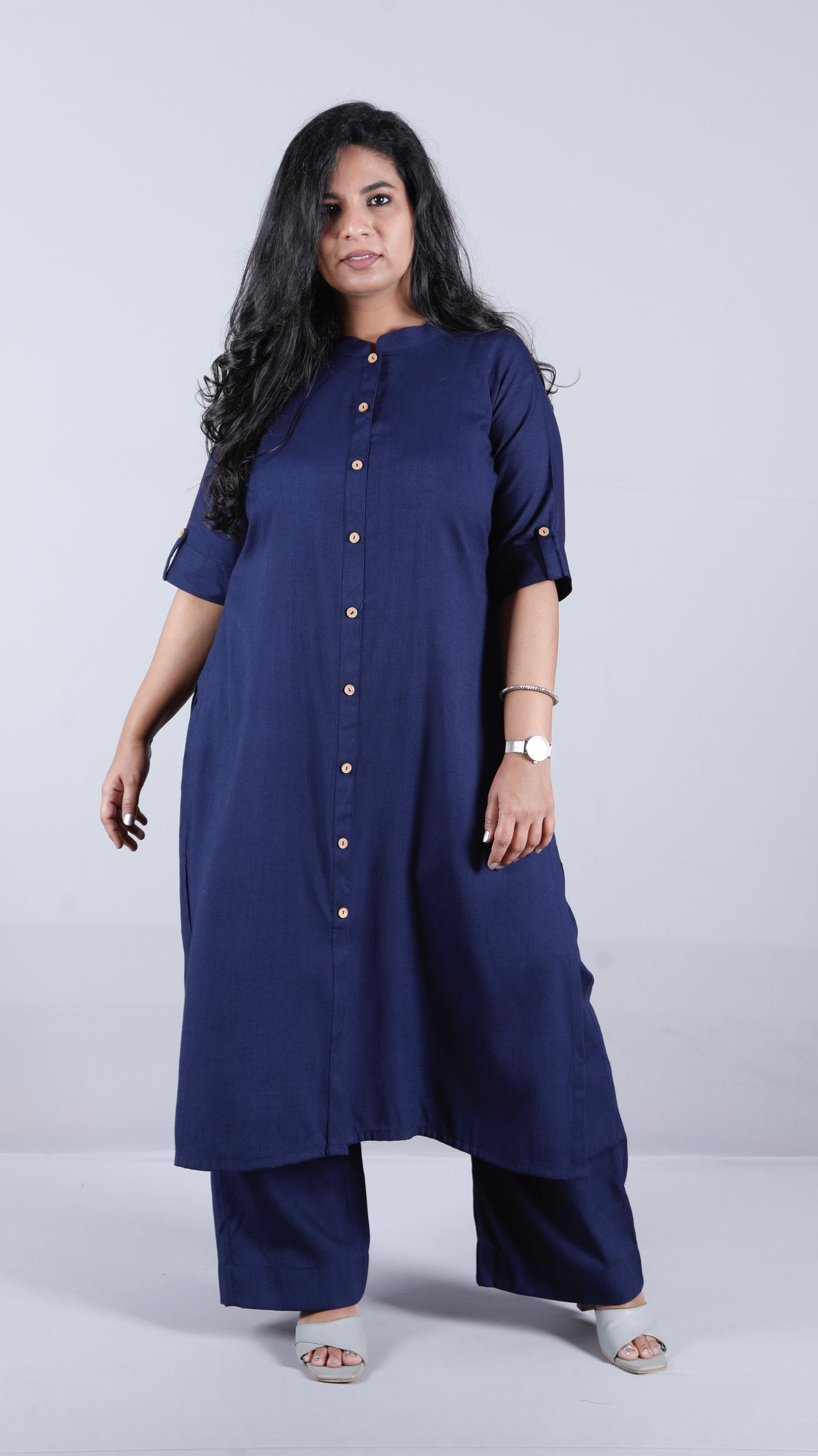 Brinda - 2 pc set - Soft Cotton - NAVY