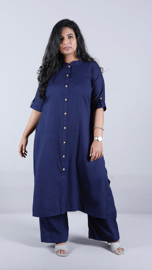 Brinda - 2 pc set - Soft Cotton - NAVY