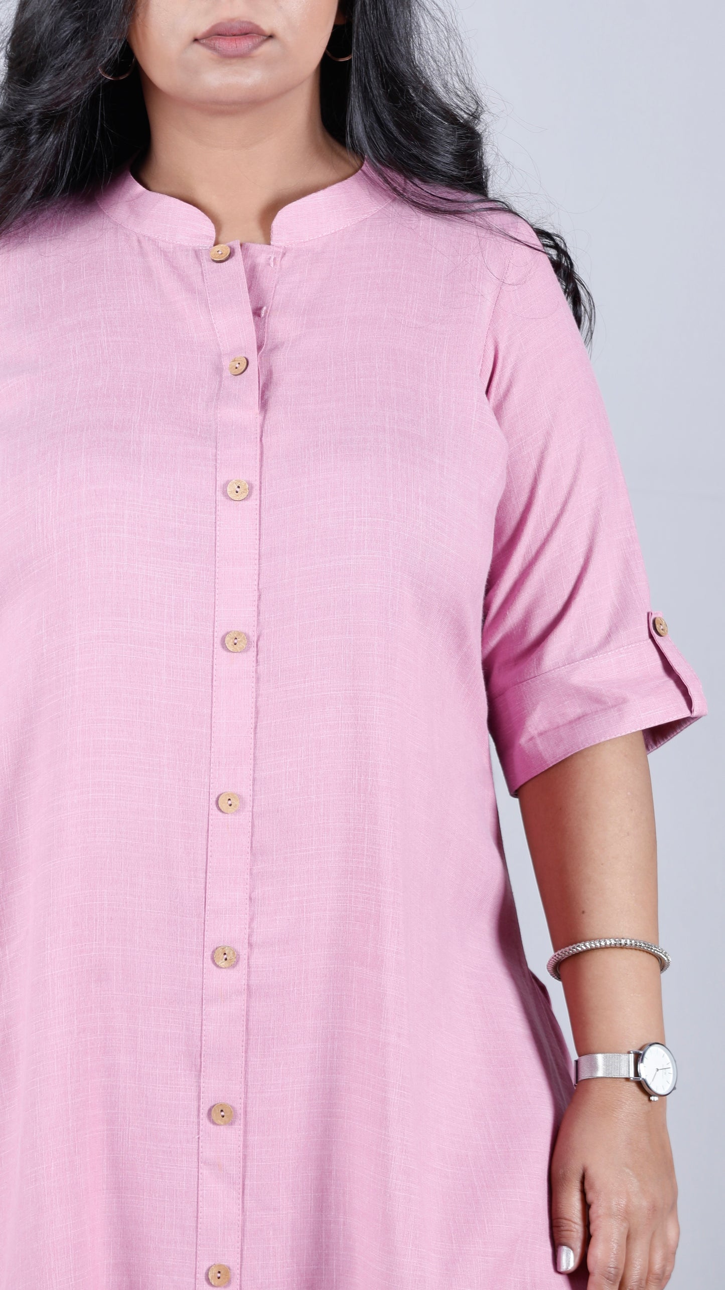 Brinda - 2 pc set - Soft Cotton - ONION PINK