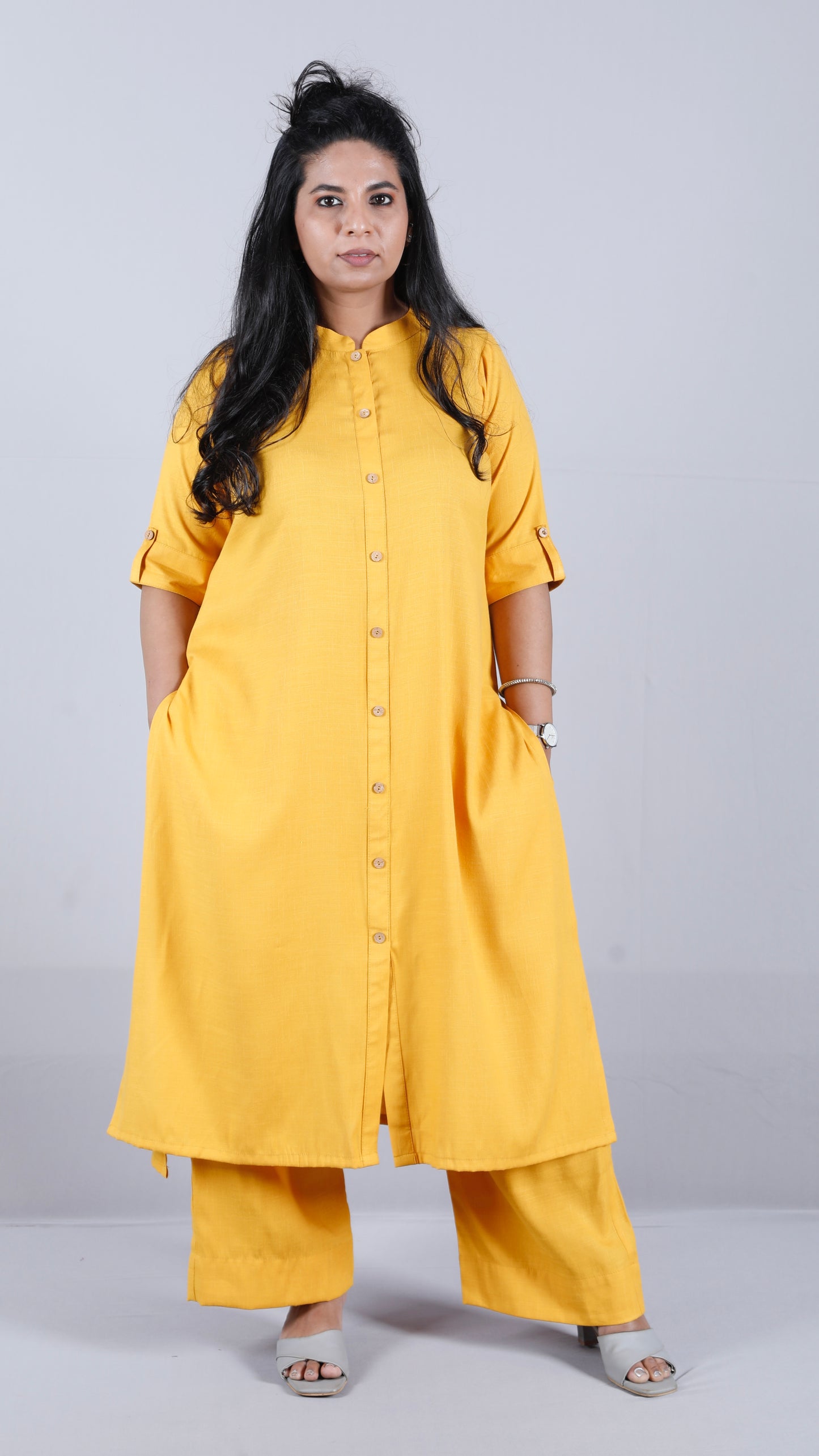 Brinda - 2 pc set - Soft Cotton - Yellow