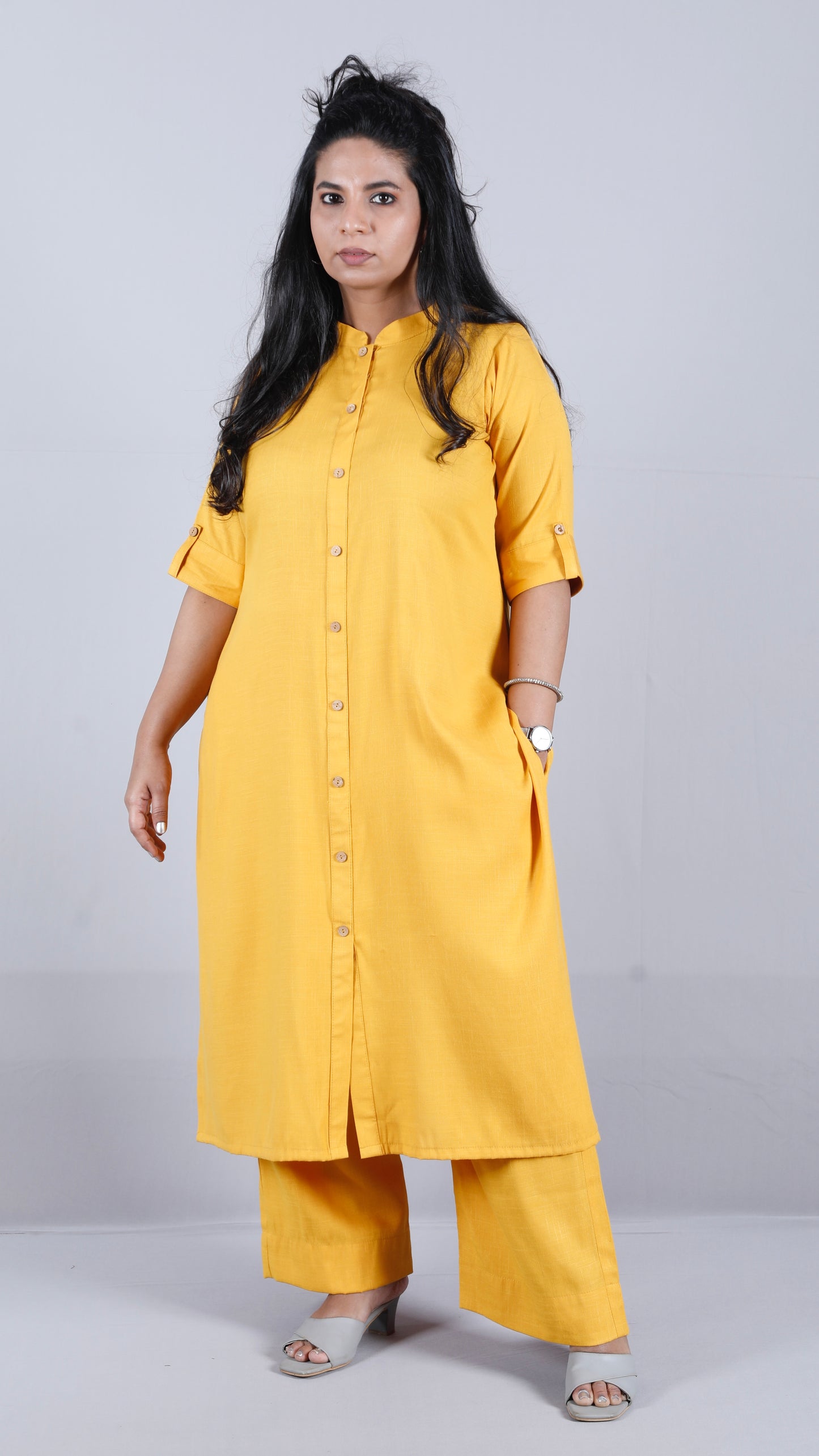Brinda - 2 pc set - Soft Cotton - Yellow
