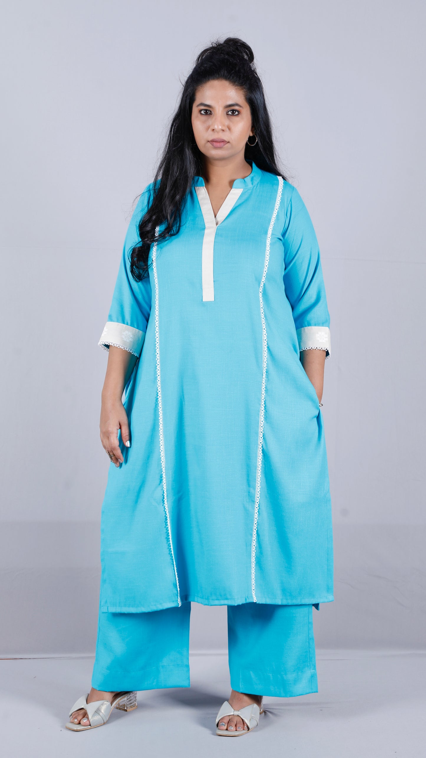 Era - 2 pc Set - Premium Soft cotton - Firozi Blue