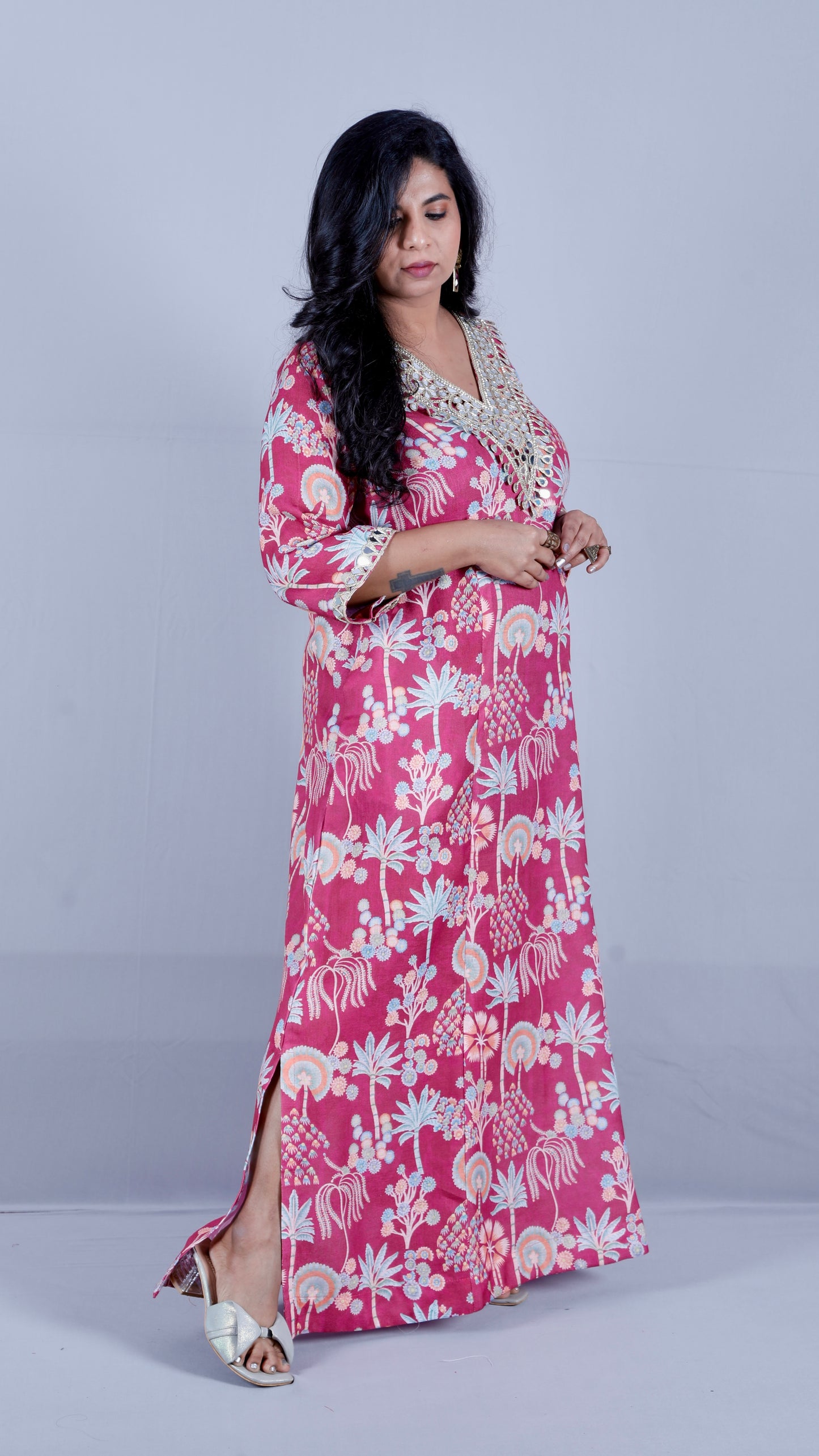 Zeenat -  Party dress - Antique Ruby (maroon)