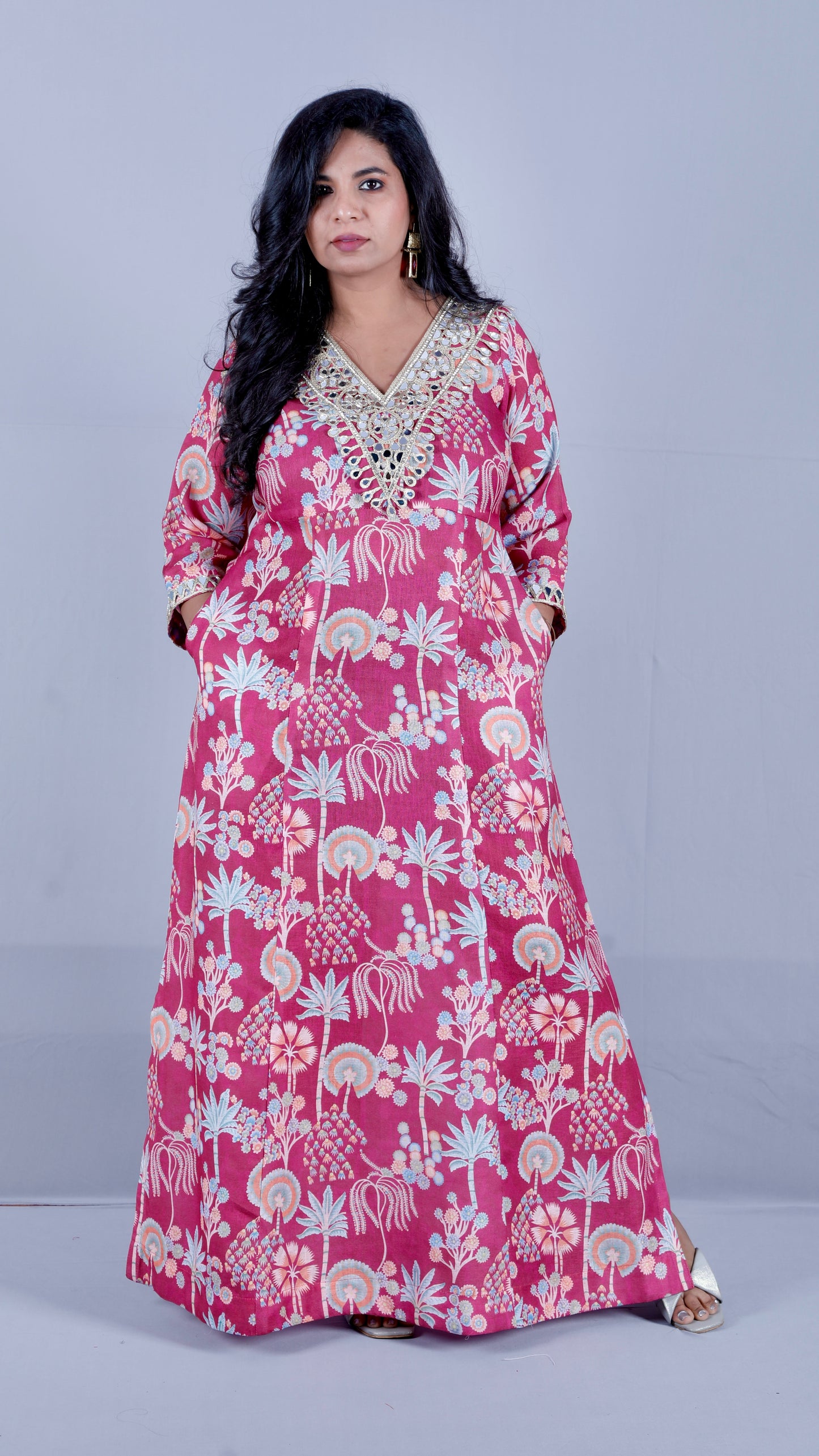 Zeenat -  Party dress - Antique Ruby (maroon)