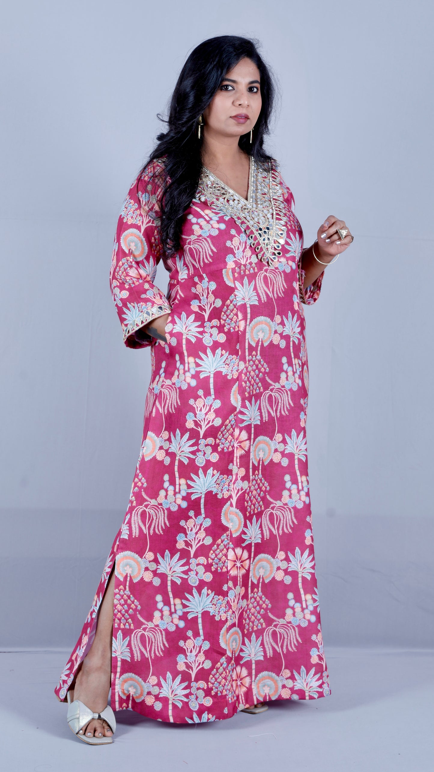 Zeenat -  Party dress - Antique Ruby (maroon)
