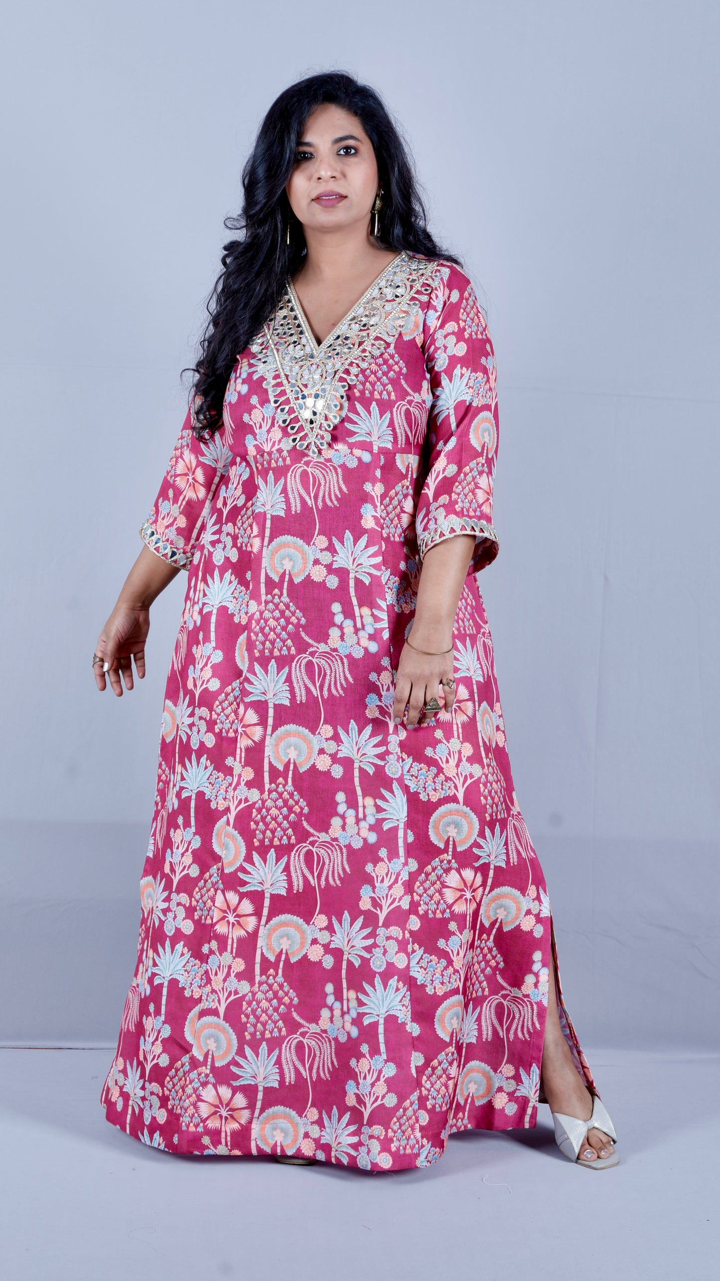Zeenat -  Party dress - Antique Ruby (maroon)