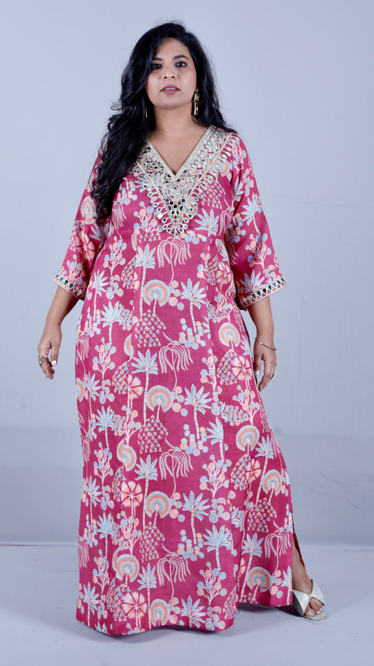 Zeenat -  Party dress - Antique Ruby (maroon)
