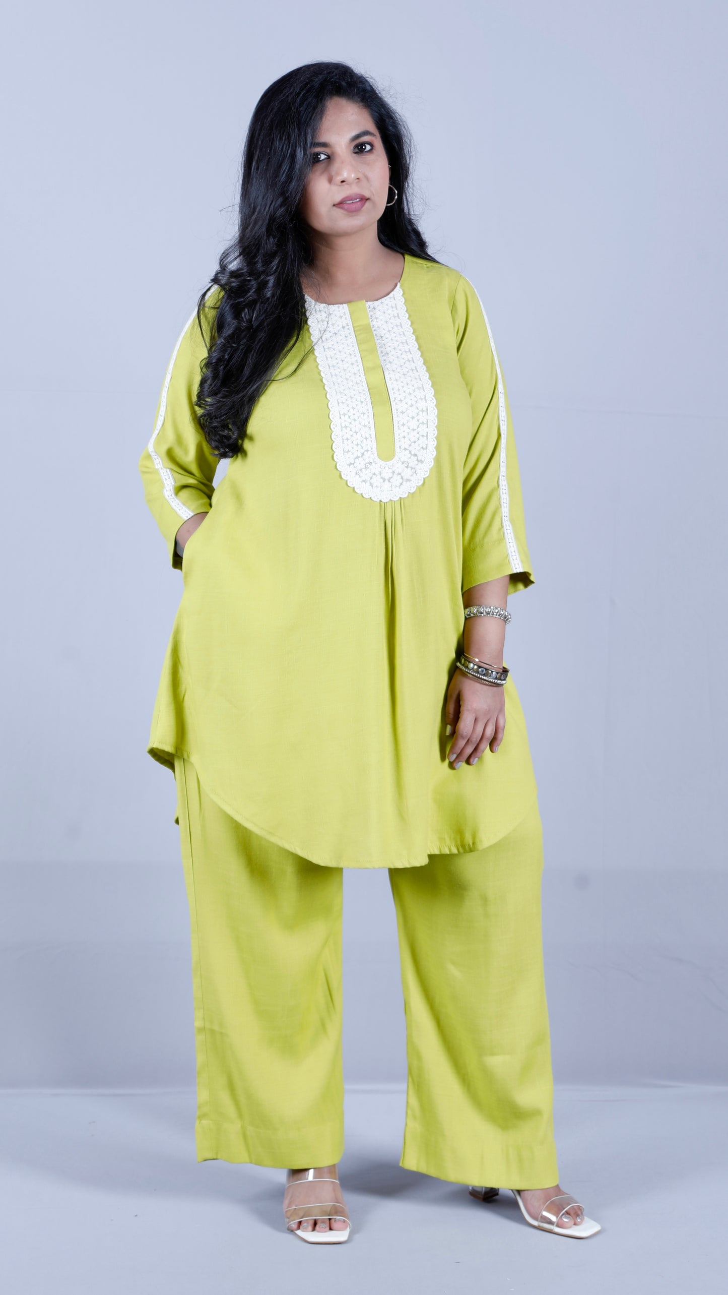 Salma cords - Premium soft cotton - Lime Green
