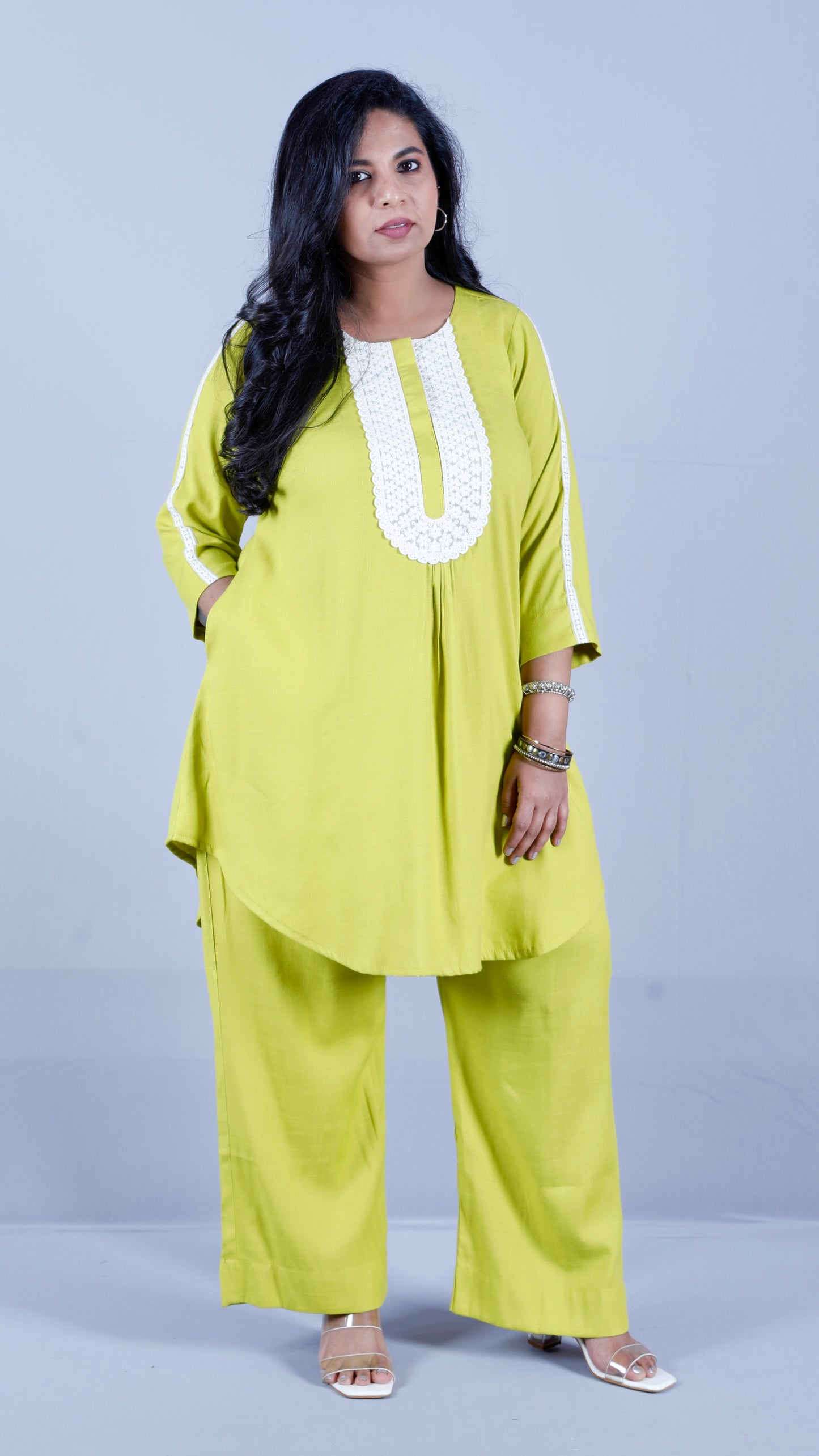 Salma cords - Premium soft cotton - Lime Green