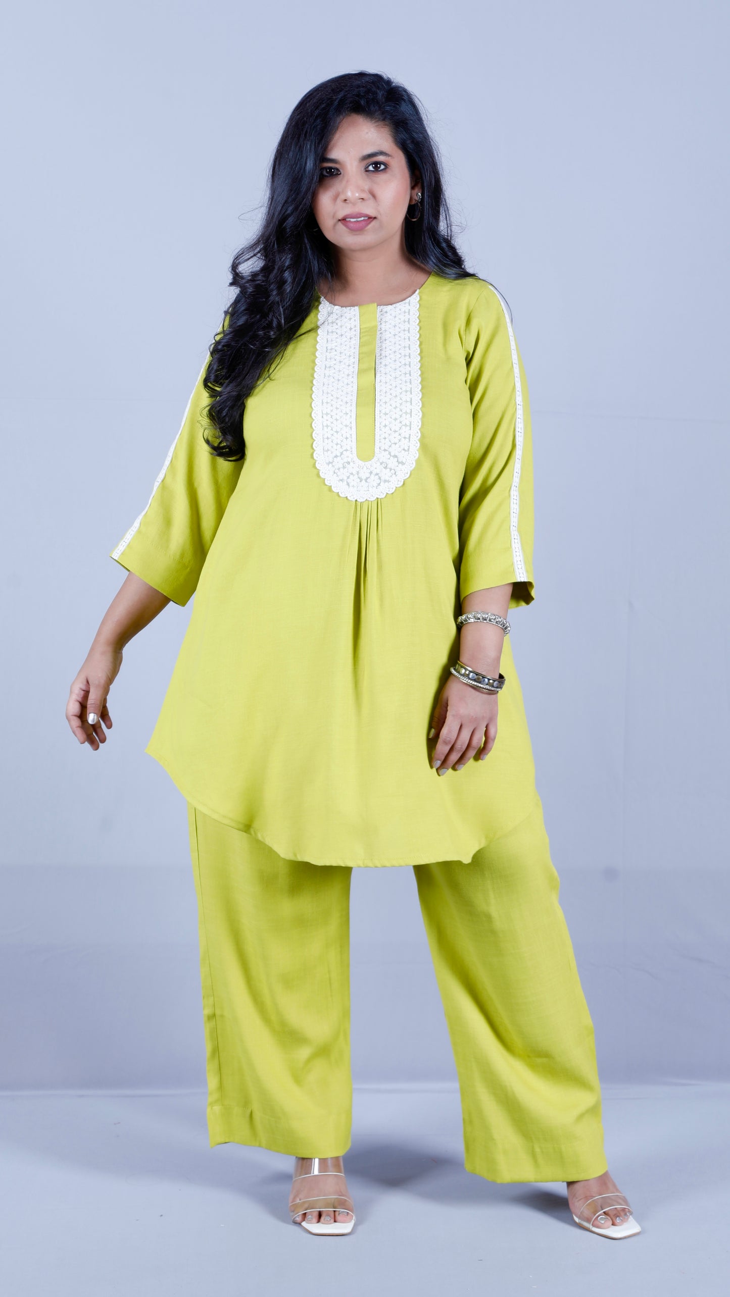 Salma cords - Premium soft cotton - Lime Green
