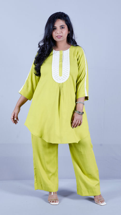 Salma cords - Premium soft cotton - Lime Green