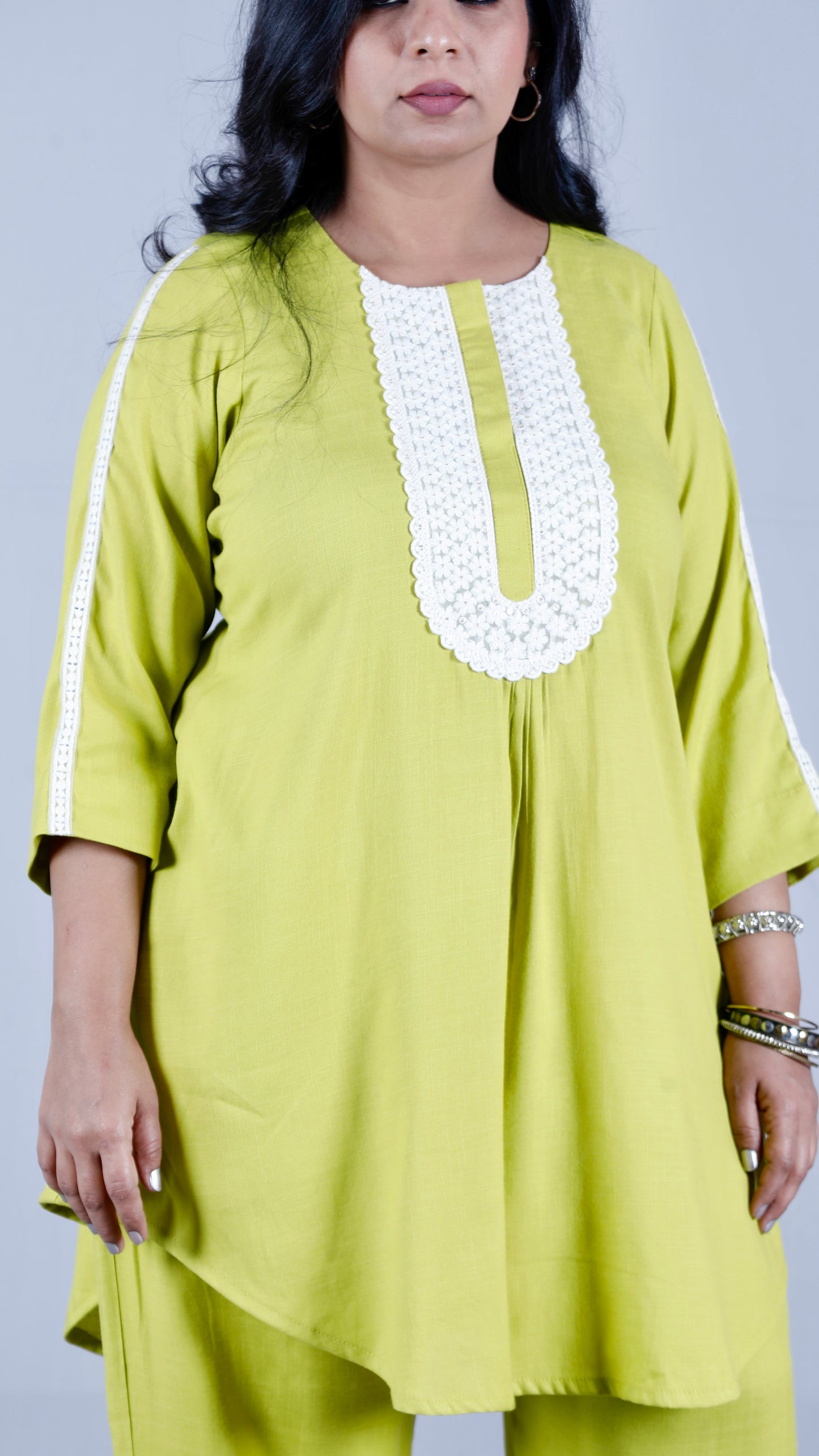 Salma cords - Premium soft cotton - Lime Green