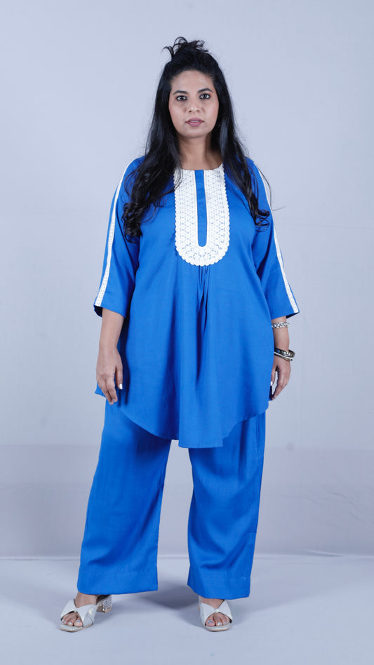 Salma cords - Premium soft cotton - BLUE