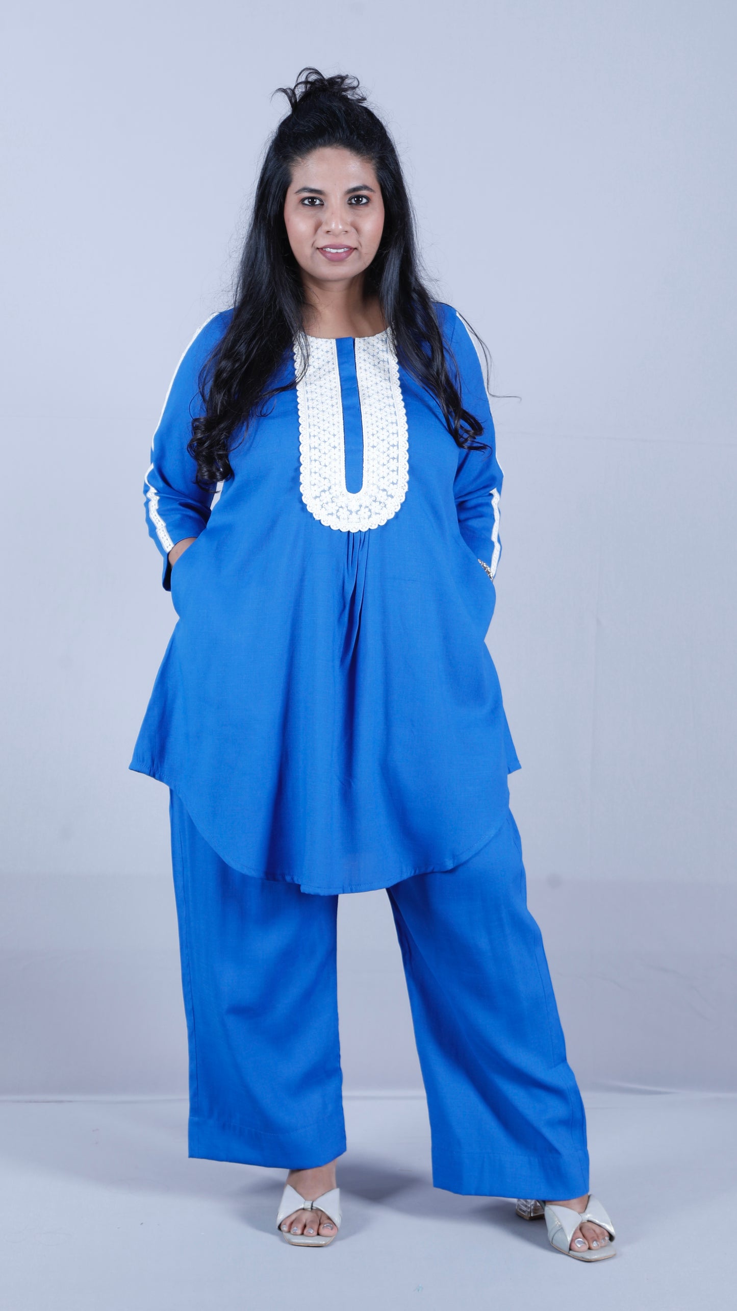 Salma cords - Premium soft cotton - BLUE