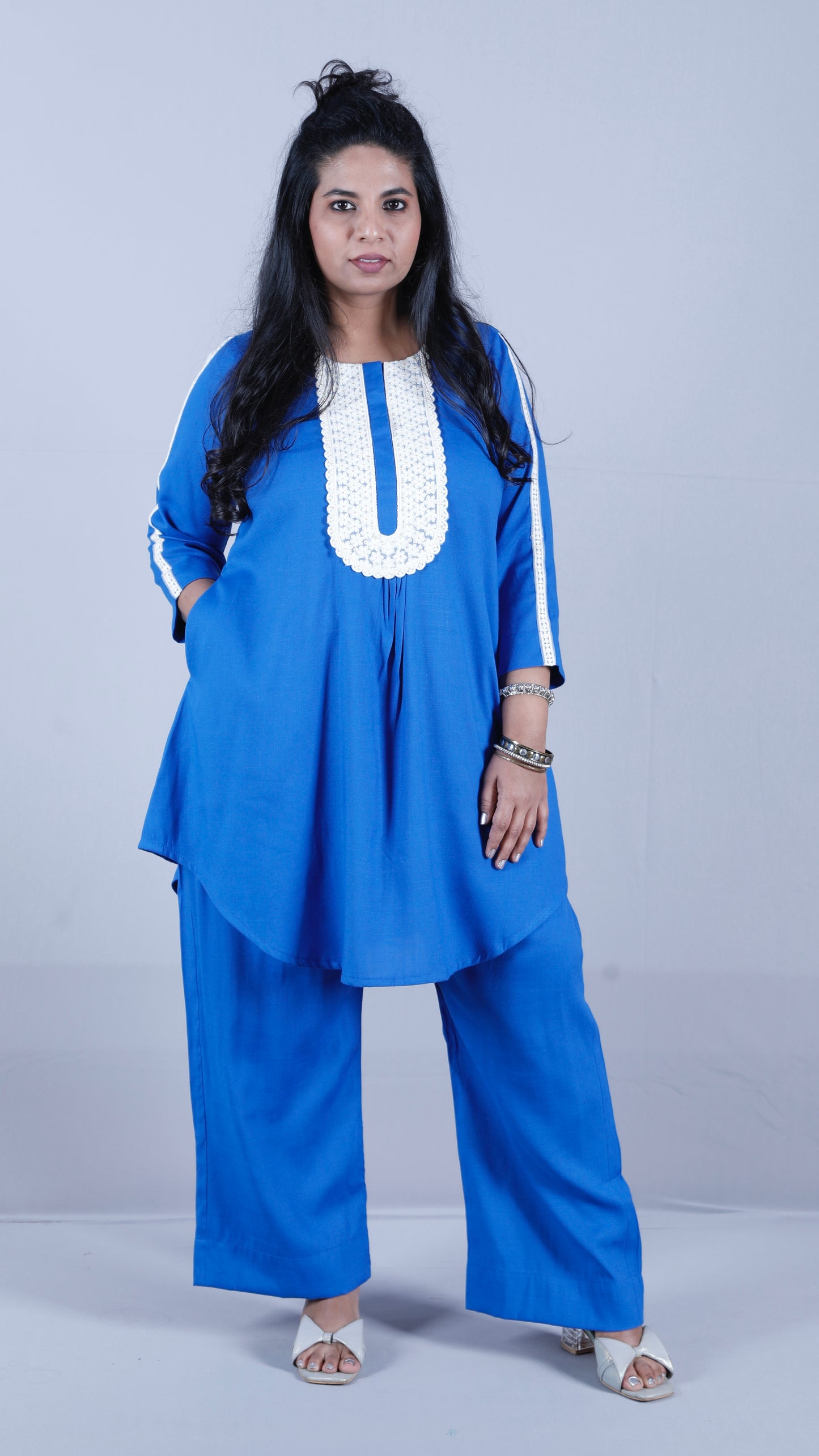Salma cords - Premium soft cotton - BLUE