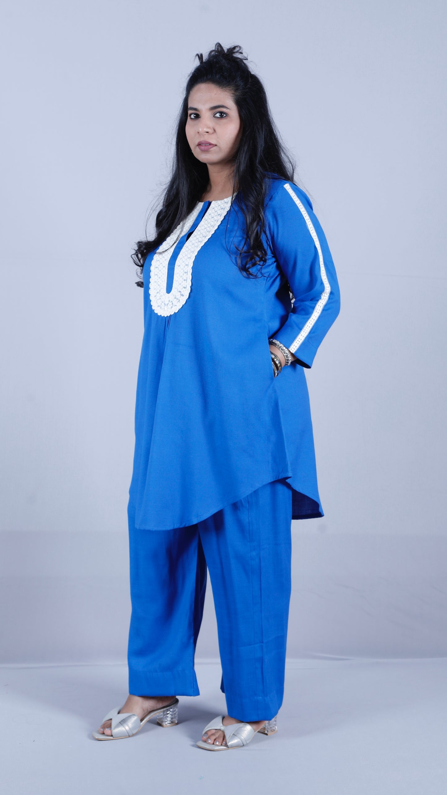 Salma cords - Premium soft cotton - BLUE
