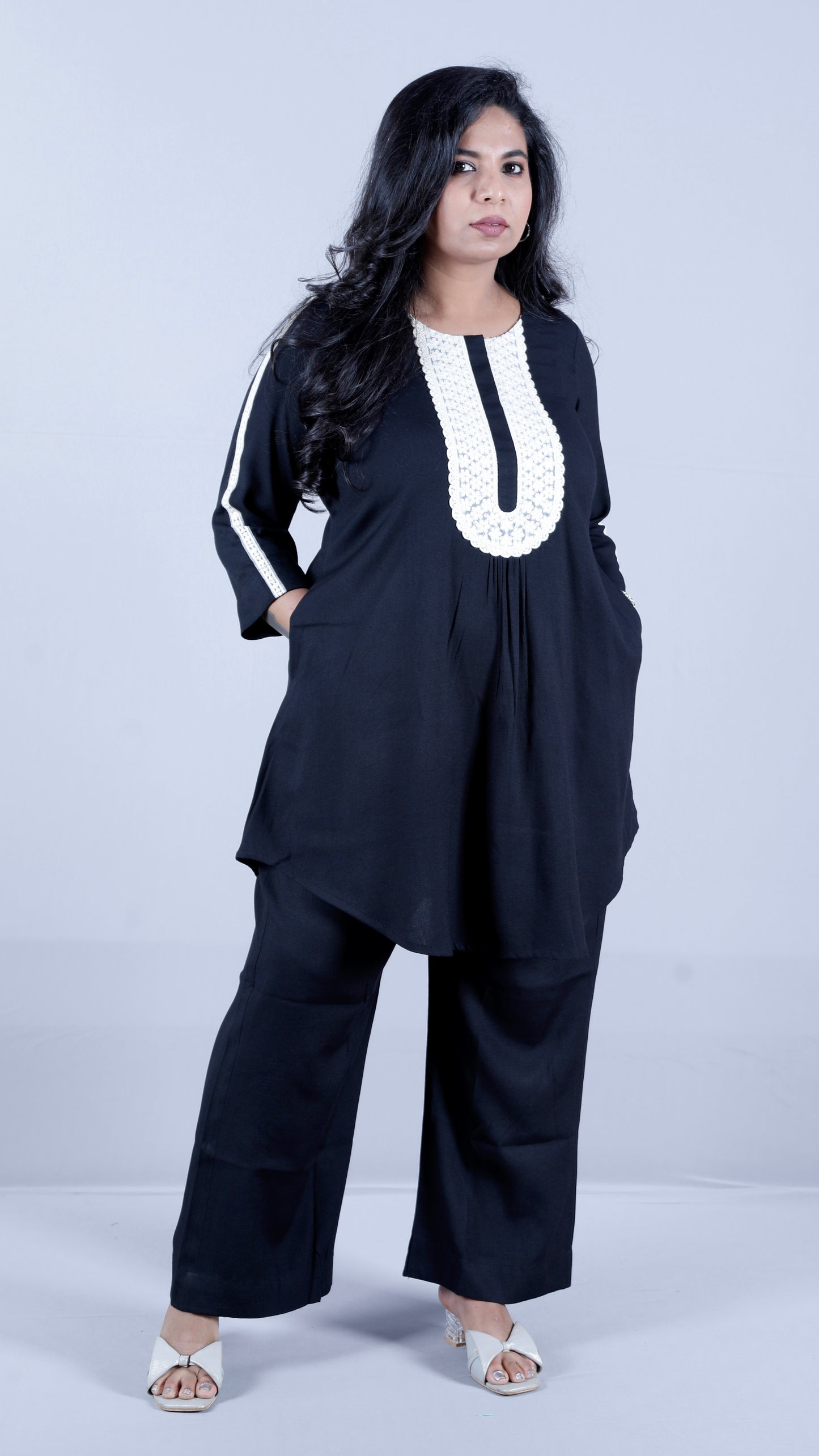 Salma cords - Premium soft cotton - BLACK