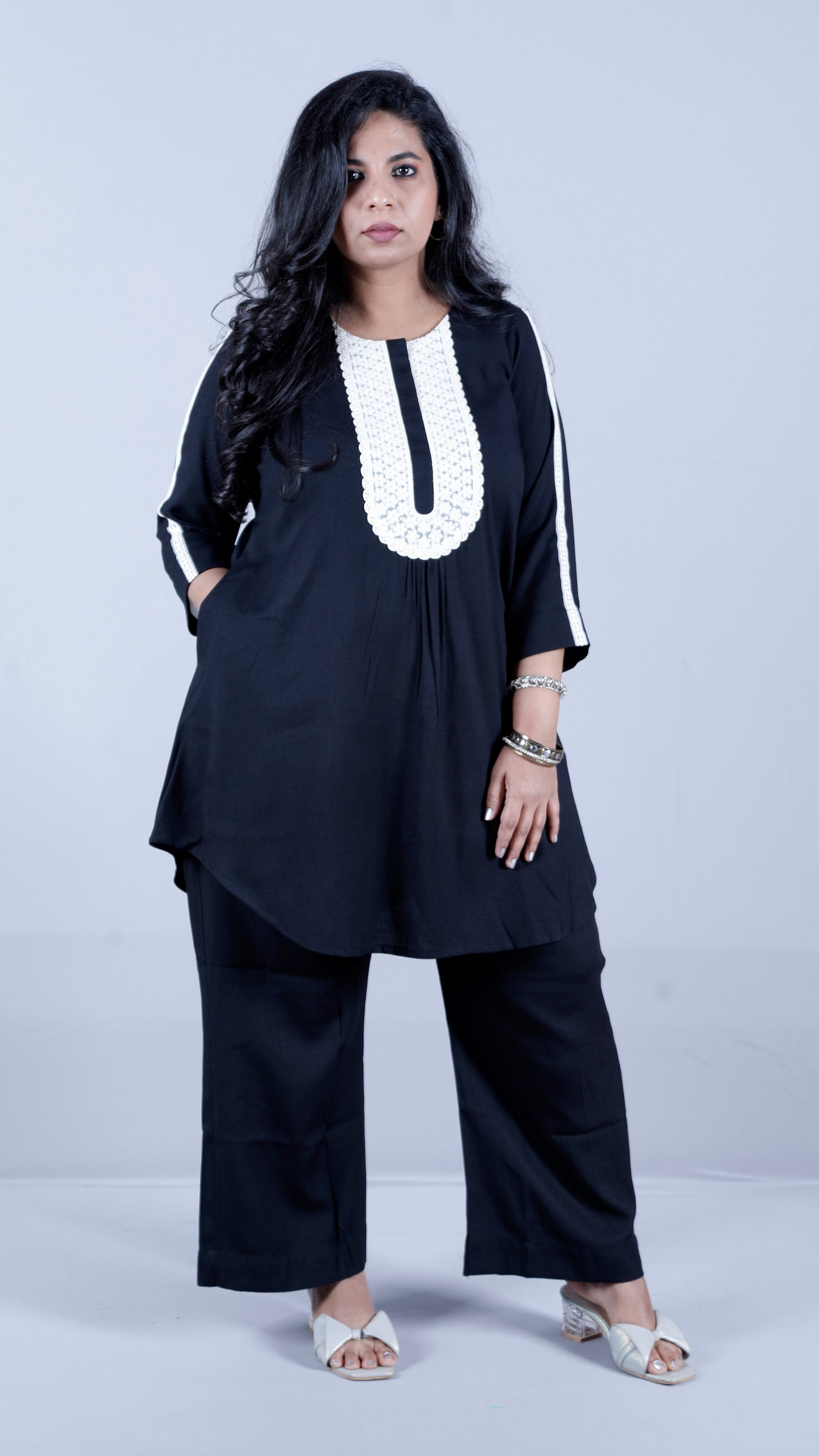 Salma cords - Premium soft cotton - BLACK