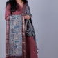 Rangoli - 3pc set - Linen Cotton + chanderi dupatta - PURPLE