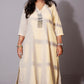Rangoli - 3pc set - Linen Cotton + chanderi dupatta - Beige
