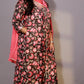Gulzar -3 pc set - Linen cotton - Black