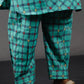 Veda - 2 pc set - Cotton Linen with thread work boti - Rama Green