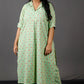Samaa - Kurta Pant SET - Handloom cotton with thread work botti - Green