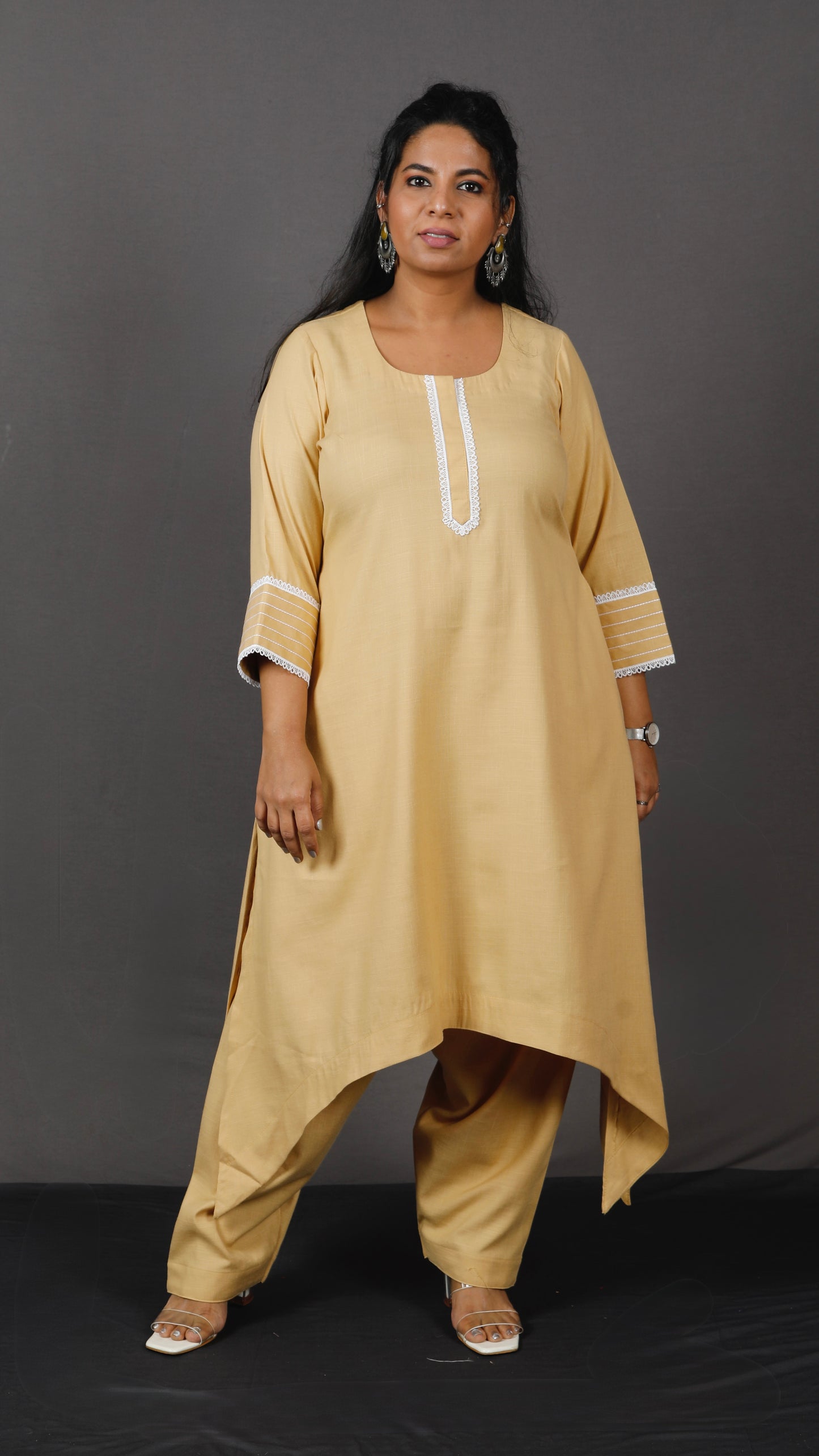 Sarah - 2 pc Set - Soft cotton - Chandan Beige