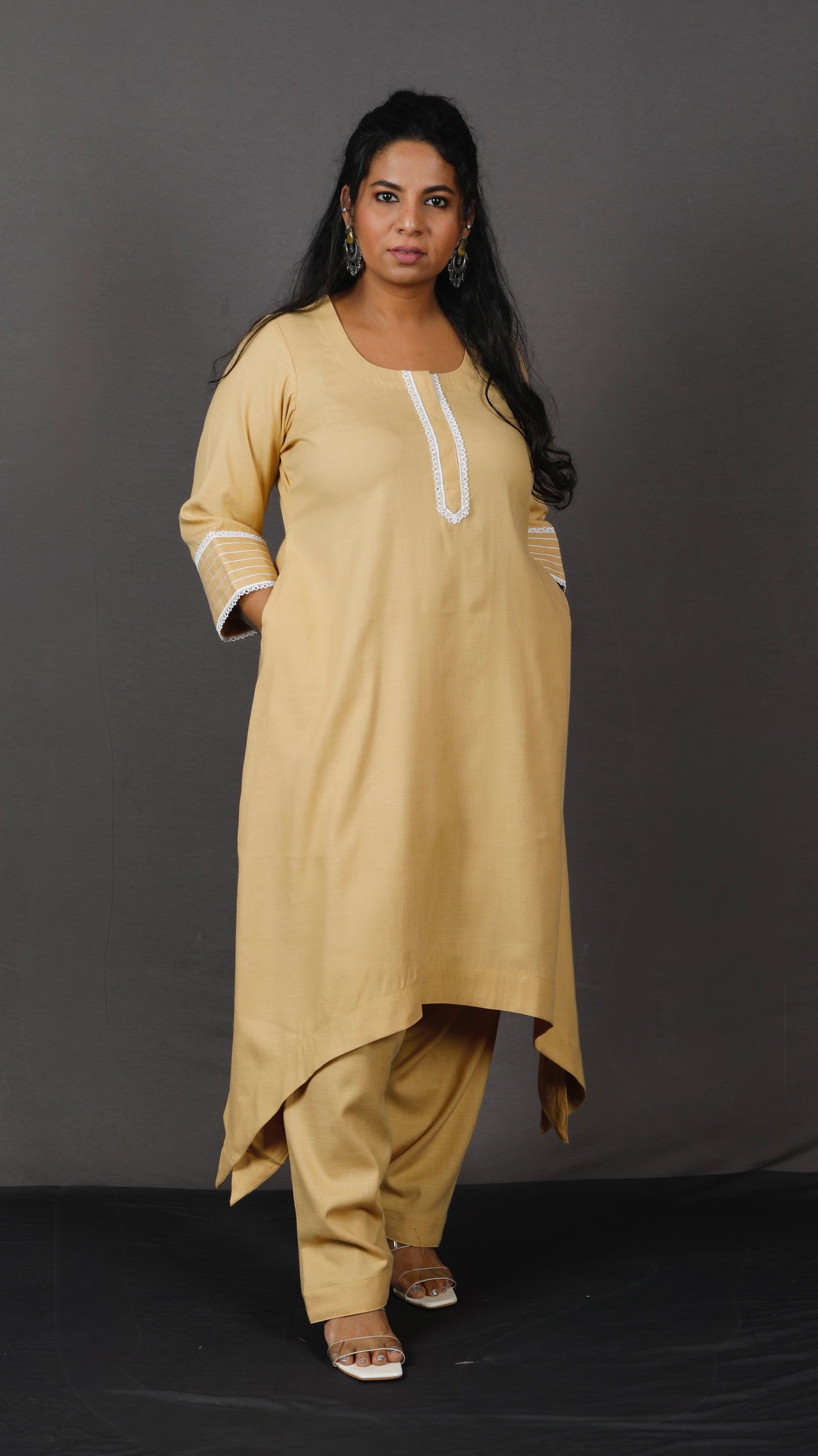Sarah - 2 pc Set - Soft cotton - Chandan Beige