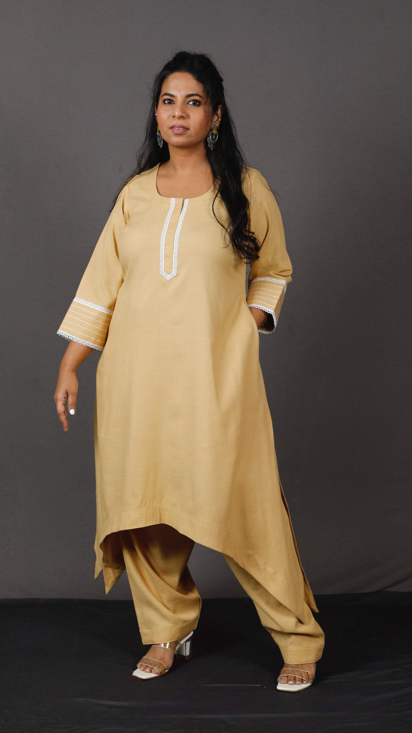 Sarah - 2 pc Set - Soft cotton - Chandan Beige
